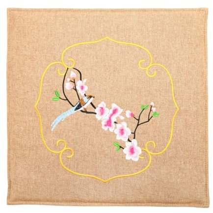 GARVALON Coussin Chauffant Électrique pour Moxibustion Contrôle de Température Tapis de Siège en Moxa Respirant Kaki Housse Amovible Lavable Coussin de Soin pour Massage Thermique à