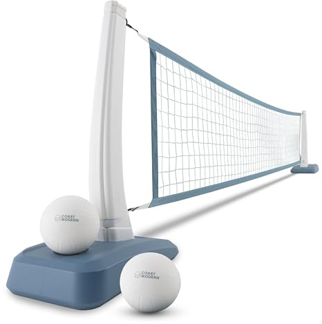 Coast Modern Pool Volleyball Net - Premium Volleyball Pool Game Set for Adults & Family - Accessories Included