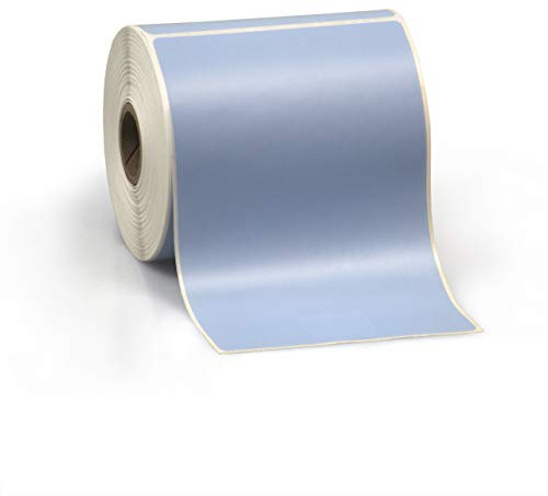 4 X 6 Direct Thermal Perforated Stickers Labels for Shipping Labels, Inventory, and Color Coding - Compatible with Zebra, Rollo, Godex and More (Blue, 6 Rolls)