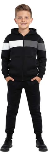 A2Z 4 Kids Girls Boys Unisex Tracksuit Designer's Contrast Panelled Fleece Hooded Zip Up Hoodie & Bottom Jogging Suit Joggers Age 5 6 7 8 9 10 11 12 13 Years