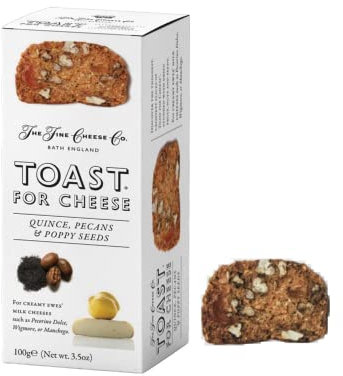 Toast aux coings, pacanes et graines de pavot de The Fine Cheese Co. - 1 x 100 grammes