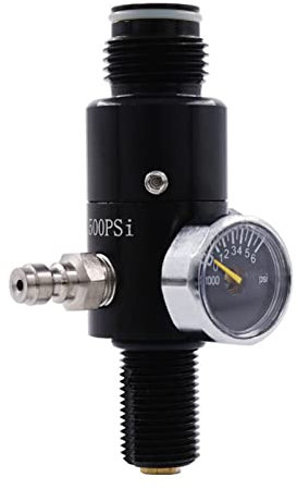 TUXING 4500PSI Paintball-Lufttankregler & Ventilführung, langlebiger Aluminium-Paintball-Regler, für die Industrie (Einlass 4500psi, Auslass 1800psi), 5/8-18UNF