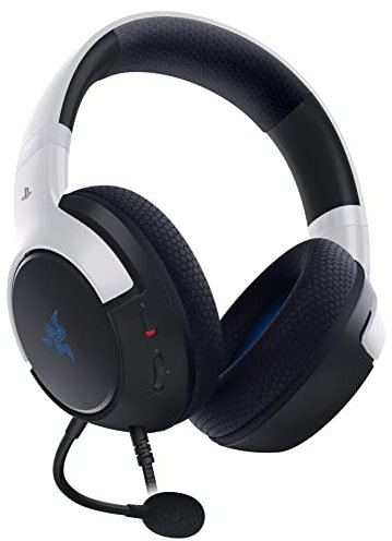 Razer Kaira X - Playstation Gaming Micro-Casque Supra-auriculaire Filaire Stereo Blanc Micro-Casque, Volume réglable