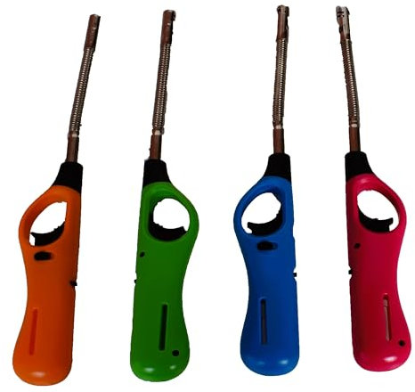 4X Allumes Feu Gaz Tige Flexible Pratique pour Cuisine et Cheminée, Écologique et Rechargeable, Allume Feu Poêle à Bois Et Barbecue, Feux Electrique pour Bougie,pour Intérieur et Extérieur 27x4x2,7cm
