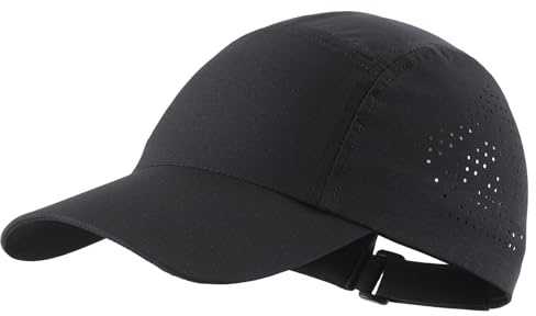Home Prefer Water Repellent UPF50+ Quick Dry Sun Hat Sports Running Baseball Caps for Mens Womens Black