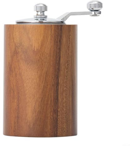 Macinino manuale in legno per sale e pepe regolabile macina spezie cucina condimento strumento macinacaffè 5,8 x 7,8 cm (M)