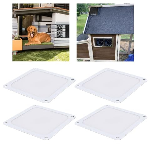 4 St 120x120 Mm PC-fodral Dammfilter, 120 Mm Magnetiskt Fläktfilter, Magnetiskt Filterkåpa PVC-nät, Datorfläkt Filtergrill för Stationära Datorer Chicken Coop Ventilatorfläkt (Vit)