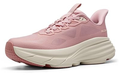 ALLSWIFIT Dam slip-on promenadskor handsfree kudde löpning tennis halkskydd bekväm gym träning atletisk andningsbar mode sneakers SwiftLite, Rosa, 42 EU