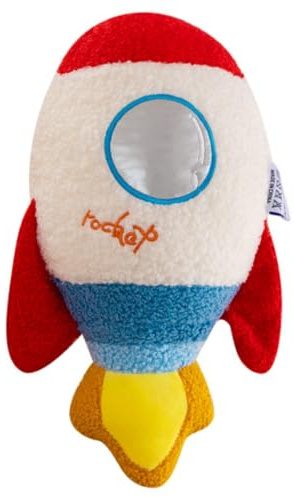 14.9 inch/38 cm Rocket Shape Plush Toys, Space Rockets Decorative Pillow,Ultra-Soft Shuttle Stuffed Pillow Rocket Dolls，Living Room Sofa Bedroom Decorative Children's Birthday Gift (White Rocket)
