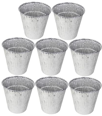 Sosoport 8pezzi Secchio in Alluminio per Grasso Rivestimento Antigocciolenza in Foglio di Ricambio Contenitore per Raccolta Grassa Accessorio per Barbecue