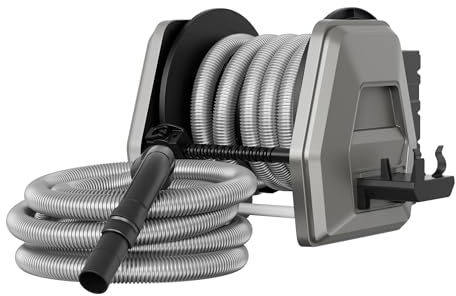 Giraffe Tools Vacuum Hose Reel with 30ft Extension Retractable Hose, 1-1/4'' Wall Mount Vacuum Replaceable Hose Suitable for 32mm Wet Dry Vacuums Cleaner
