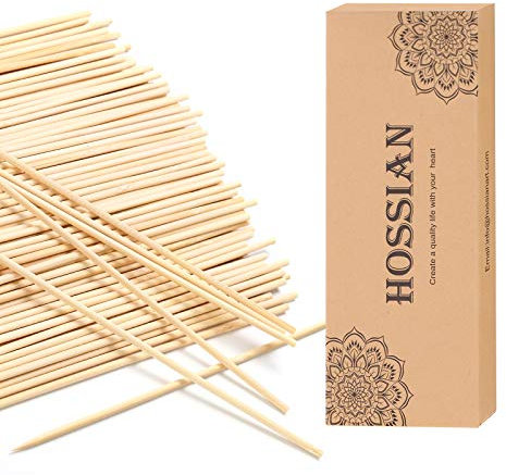 HOSSIAN. Satz von 100 Reed-Diffusor-Sticks - Holz-Rattan-Reed-Sticks -Diffuser-Glasflaschen-Diffusor-Nachfüllungen-Spa-Aromatherapie (6.69''17cm)