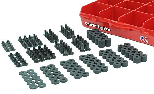 Quick Clip Pro - Kit assortito di viti e pali Chicago + distanziatori/rondelle per fondine Kydex + guaine per coltelli, made in USA, 170 pezzi (testa piatta Phillips 170 pezzi)
