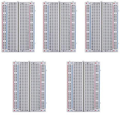 Wkncks 5PCS Breadboard 400 Tie Point Solderless Prototype PCB Board