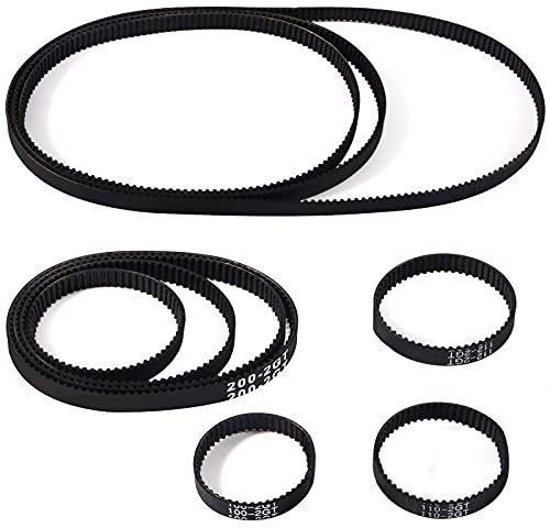 Dorhea 10Pcs 2GT Zahnriemen 6mm Breite Closed Loop Gummiriemen 100mm 110mm 112mm 122mm 158mm 190mm 200mm 280mm 300mm 400mm Breite 6mm Zahnriemen für 3D Drucker Motorriemen