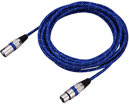 BuyWeek XLR Mikrofonkabel, XLR Stecker auf Buchse Kabel Balance 3 Pin Mikrofonkabel Mikrofon Audiokabel(5m)