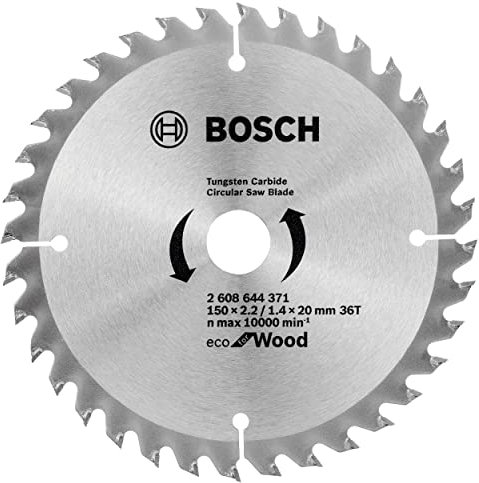 Bosch Hoja de sierra circular profesional, 150 mm, 36 dientes, con orificio de 20 mm, para sierras circulares de 6 pulgadas