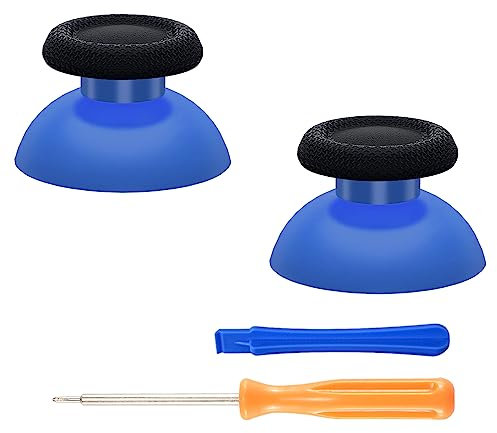 eXtremeRate Joysticks para ps5 para ps4 Mando Palancas Analogicos Joystick Reemplazable para ps5 Repuesto para Pulgar Thumbsticks para ps4 Slim Pro Controlador(Azul & Negro)