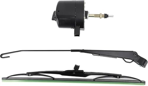 Merautop SJ 12V Universeller Scheibenwischermotor mit Arm und Blatt Ersatz für Traktor Fischerboot Autozubehör Teil# 01287358 7731000001 0390506510