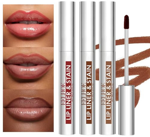 3 tatuaggi peel off labbra, Peel Off Lip Liner, Waterproof and Transfer tinta labbra, Matte Finish lip liner tattoo per labbra, acceso tutto il giorno, a prova di transferenc