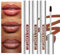 3Pcs Lip Liner Stain, Natural Long Lasting Lip Stain Peel Off, Waterproof Stay On All Day, Transfer-Proof, Highly Pigmented, Abzieh-Lippenstift (Kaffee & Kakao & Rose)