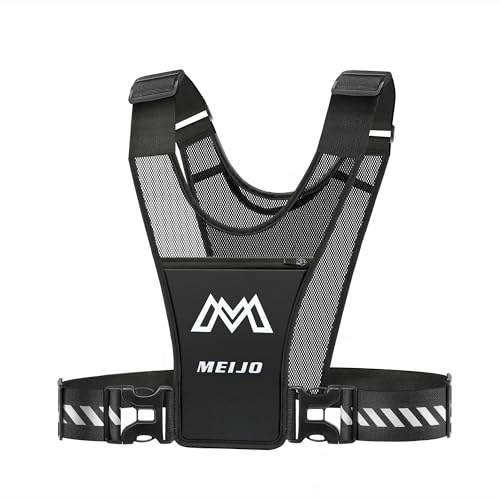 MEIJO Chaleco de Correr para Hombres y Mujeres, Running Vest Reflectante Jogging Vest Reflectante Cinturón Ajustable Hombro Impermeable Bolsillo Teléfono Móvil Hidratación para Jogging Caminar