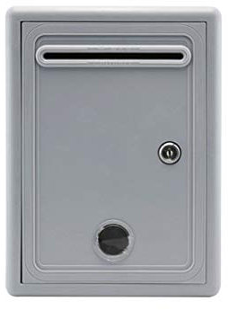 Post Box English Style Mailbox Wall Mount Home Office Apartment Security Letterboxes for outside wall wedding (Color : Gray)