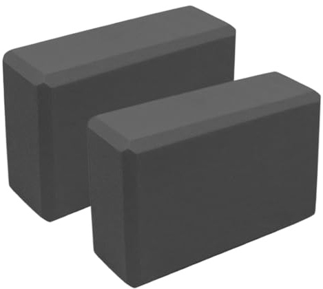 Lot De 2 Blocs De Yoga - Blocs De Yoga En Mousse EVA 23x15x7.5cm, Antidérapants, Légers, Pour Le Yogas Et Le Pilates, Bloc De Yogas Pour Femmes Et Hommes, Offrant Soutien Et Stabilité