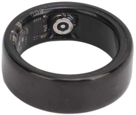 Asixxsix Anello di Salute Intelligente, Tracker con Sensore Avanzato con Frequenza Cardiaca Ossigeno nel Sangue Pressione Sanguigna Monitoraggio dei Passi (8 ID: 18,1 mm/0,711 pollici,