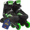 Best Sporting Inline Skates Kinder & Erwachsene I Rollschuhe größenverstellbar 38-41 I robuste Inliner mit Bremse I grün - schwarz I hochwertige Rollerskates Schuhe I Inliner mit 4 Rollen
