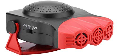 Dégivreur de pare-brise, portable Auto pare-brise Système de désembuage Dégivreur Heater Cooler, 12 V 150 W avec 3 ventilateurs & séparé Bouton interrupteur, chauffage, Rapide, facile à installer