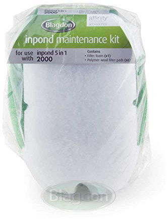 Blagdon Inpond 5 In 1 2000 Maintenance Kit, Filter Foam And Polymer Wool Filter Pad