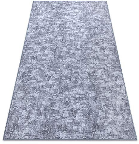 rugsx Teppich Solid für Zimmer, Wohnzimmer, Schlafzimmer, Teppichboden Auslegware, Nachahmung von Beton, Silber grau, Verschiedene Größen, 100x150 cm