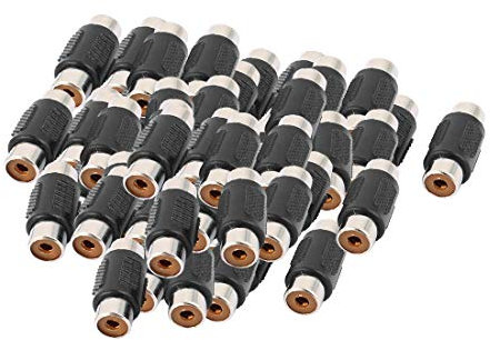 New Lon0167 50 Pcs Single RCA Female to Female Audio Video Converter Adapter Connector Black(50 Stück Einzel-Cinch-Buchse auf Buchse Audio Video Converter Adapter Connector Schwarz