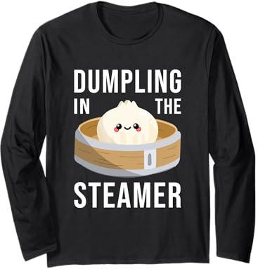 Respect The Dumpling Appreciation Foodie Culinary Humour Manche Longue