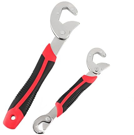 Gudalea Juego de 2 Llave Combinada Ajustable, Llave Combinada Universal, Llave de Fontanería, Llave Ajustable 6 – 32 mm, para Reparaciones en el Hogar, Tuercas, Tuberías