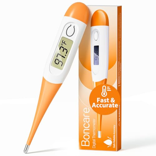 Boncare Digital Thermometer for Adults, Kids & Babies, Orange
