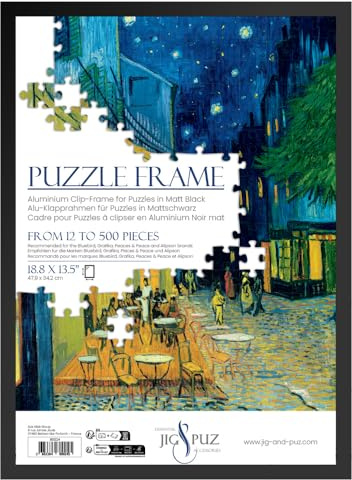 Jig & Puz - Cornice per puzzle da 12 a 500 pezzi - Sistema a clip - Accessorio per puzzle per bambini e adulti di dimensioni 47,9 x 34,2 cm