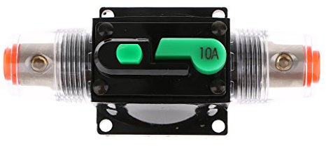 Non-brand 5- Tailles 10A 15A 60A 80A 100A in-Line Manuel Disjoncteur Voiture Stéréo Audio 12V / 24V / 32V De Disjoncteur - 10A