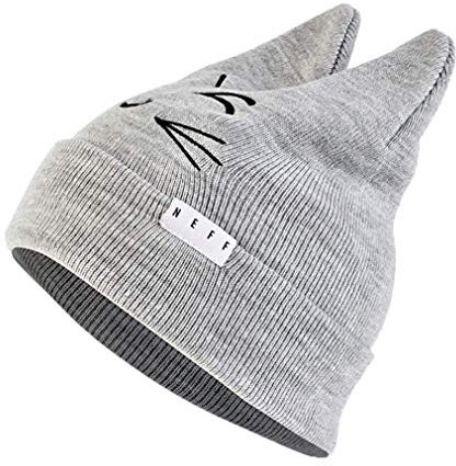 Neff Women's Kitty Cat Beanie Hat, grey heather, One Size Fits All
