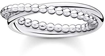THOMAS SABO Ring doppel Kugeln silber 925 Sterling Silber TR2321-001-21-60