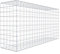 GABIONA Steinkorb-Gabione eckig, Maschenweite 10 x 10 cm, Tiefe 50 cm, Gabione 200 x 100 x 50 cm (L x H x T), C-Ring