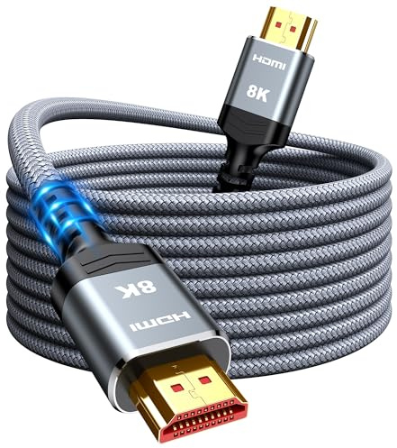 Snowkids 10K 8K Câble HDMI 5M, Ultra Haut Débit 48Gbps