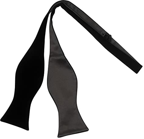 King & Priory Black Velvet Self-Tie Bow Tie