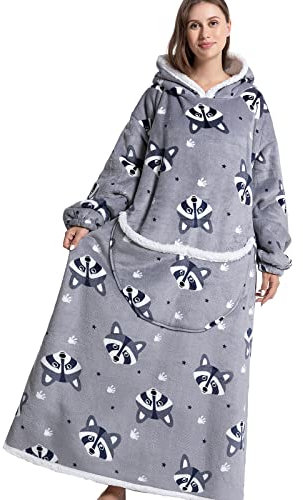 Übergroße Kapuzenpullover-Decke mit riesiger Tasche, Sweatshirt-Decke für Damen und Herren, Einheitsgröße, One size