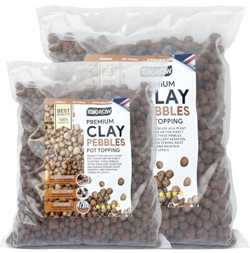 UKGROW 20L Professional-Grade Expanded Clay Pebbles – Optimal Hydroponic Growth & Striking Decorative Horticultural Aggregate