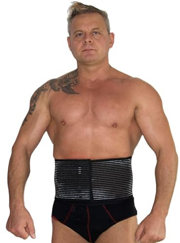 BODYPERFECT Bandeau abdominal Post-opératoire Unisexe Correcteur Post-opérationnel Fermeture réglable S Noir