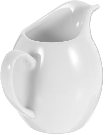 Garneck Milchkännchen Porzellan Weiß 330 Ml – Mikrowellengeeignetes Keramikkännchen Für Kaffeemilch Und Saucen - Klassisches Design Mit Griff - Ideal Für Küche Und Gastronomie