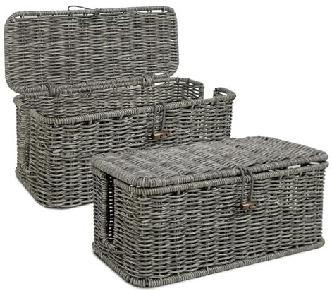 Boîte de rangement de câbles en rotin tissé à la main, double support de multiprise, petite/grande taille, organiseur de fils, élégant et durable, parfait pour TV, ordinateur, routeur, hub USB