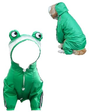 Fayemint Cappotto impermeabile per cani a quattro zampe, abbigliamento impermeabile per cani di taglia grande, cappotto impermeabile per Golden Retriever, compatto e facile da riporre, facile da